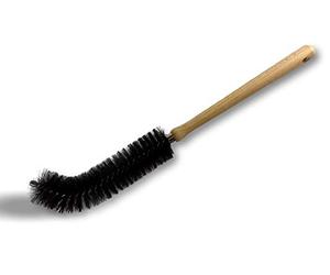 Goupillon radiateur Courbe | Lot de 3 | Brosse 100% Soie Grise Naturelle | Ø 5 cm | Longueur 48 cm | Manche Bois Verni Ergonomique | Virole Acier galvanisé | Longueur 48cm | Kibros 102630x3