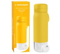 Gourde 0,5/0,7 L verre Wessper étui en silicone filtre à eau bouchon sans BPA