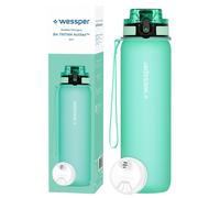 Gourde 0,5L Tritan Menthe Wessper B4 Bouteille d'eau avec 2 filtres Sans BPA