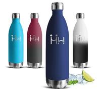 Gourde- 1l- Gourde Isotherme, Sans BPA, Gourdes Inox, 24h Froid & 12h Chaud, Bouteille Isotherme, Anti Fuite, Double Vide, Bouteille d'eau pour Bureau, Sport, Voyage, Gym, Camping