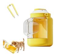 Gourde 2 en 1 pour Chien,Comprenant Une Bouteille d'eau de 800 ML et Un Distributeur de Croquettes de 150 ML avec Abreuvoir et Bandoulière,pour Les Voyages,Randonnée et Promenades en Extérieur
