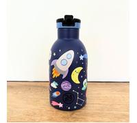 Gourde - 24BOTTLES - Space Friends - 330 ml - Inox - Paille intégrée