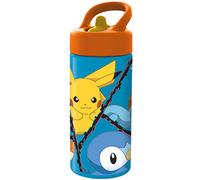 Gourde 410 Ml Pokémon Pikachu ? Couvercle À Clapet Avec Anse Pokémon Bleu TU