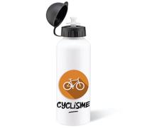 Gourde 500ml Cyclisme Sport Vélo Bouteille d’Eau Aluminium Personnalisable Prénom Réutilisable Ecologique avec Tétine. Idée Cadeau Humour Homme Femme Enfant Collègue Ami Bureau Anniversaire Noël