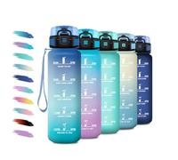 Gourde 500ml, Gourde Enfant avec Filtre, Bouteille de Motivation, Bouteille d'eau Anti Fuite, Bouteille Reutilisable, Facile à Nettoyer, Bouteille d'eau pour l'École, Bureau, Extérieur, Cyclisme