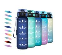 Gourde 500ml, Gourde Enfant avec Filtre, Bouteille de Motivation, Bouteille d'eau Anti Fuite, Bouteille Reutilisable, Facile à Nettoyer, Bouteille d'eau pour l'École, Bureau, Extérieur, Cyclisme