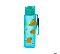 Gourde 600ml en Plastique Renforcé avec Couvercle à Bouton-poussoir - Capybara