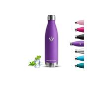 Gourde- 750ml- Gourde Isotherme, Sans BPA, Gourde Inox, 24h Froid & 12h Chaud, Gourde Metal, Anti Fuite, Gourde Reutilisable, Facile à Transporter, Bouteille d'eau pour Voyage, Randonnée, Yoga, Violet