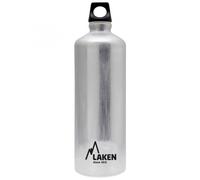 LAKEN Futura Gourde en aluminium coupe ouverture Couvercle à visser avec passant 1L, argent