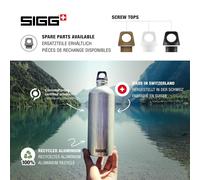 Gourde Aluminium - Traveller White - Certifiée Neutre En Co2 - Convient Aux Boissons Gazeuses - Étanche & Légère - Sans Bpa - Pour Sport, Camping, Randonnée - Blanc - 1l