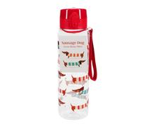 Gourde avec couvercle à bouton-poussoir Rex London Sausage Dog Blanc 700 ml
