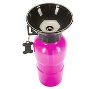 Gourde avec écuelle intégrée de 600 ml - Pour chien - Idéale pour voyage en voiture Rot