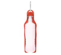 Gourde avec écuelle - TRIXIE - 700mL - Plastique - Pour chien - Blanc et rouge