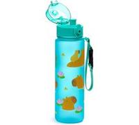 Gourde - Avec paille intégrée - Plastique sans BPA - 600ml - Enfant - Motif animal Bleu