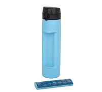 Gourde avec pilulier semainier intégré | Box7 | 7 cases | 1 prise par jour | Anabox (Turquoise)
