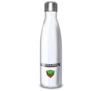 Gourde/Bouteille d'eau en Aluminium - Acier Inoxydable (isotherme 24h) réutilisable, jeux video compatible avec Minecraft thème Logo (Acier inoxydable, Bouteille (isotherme, bouchon rond) 500ml)
