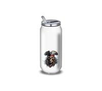Gourde/Bouteille d'eau en Aluminium - Acier Inoxydable - réutilisable 330ml à 750ml, Tête de Mort Pirates (Acier inoxydable, Canette M 500ml)