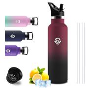 Gourde- Bouteille Isotherme 750 ml- Thermos Isotherme- Anti Fuite- Gourde Paille Adulte- Double Isolation, Bouteille Inox- Acier Inoxydable 18/8, Bouteille d'eau pour Randonnée, Camping, Sport