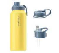 Gourde Bouteille Thermos 1000 ml Acier Inoxydable Wessper B3 THERMOSTEEL Jaune