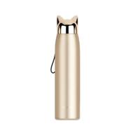 Gourde Bouteilles d'Eau Cartoon Thermos Cup Flacons À Vide Créatifs Thermoses En Acier Inoxydable Isolé Sports Travel Gymnase Bureau(Gold)