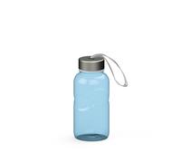 Gourde Carve "Pure" bouteille d'eau au goût neutre en Tritan robuste et un couvercle en acier inoxydable avec dragonne Colour 0,5l transparent-bleu - Transparent-Bleu