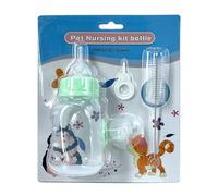 Gourde chat pour animaux de compagnie 120 ml avec mamelon en silicone et échelle transparente - Mini bouteille à tétine pour chatons nouveau-nés, chiots, lapins, petits animaux