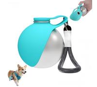 Gourde Chien Portable, 285ML Bouteille d'eau 2 en 1 Pliable avec Gamelle Eau en Silicone pour Petit Chien, Anti-Fuite, Promenade, Voyage et Randonnée