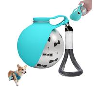 Gourde Chien Portable, 285ML Bouteille d'eau 2 en 1 Pliable avec Gamelle Eau en Silicone pour Petit Chien, Anti-Fuite, Promenade, Voyage et Randonnée