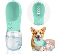 Gourde Chien Promenade, 350ml Bouteille d'eau Portable pour Chien, Convient pour la Marche, Les Voyages, Le Camping et Les ActivitéS Similaires (Vert)