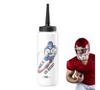 Gourde De Hockey Sur Glace,Bouteille D'eau De Hockey Avec Longue Paille,Bouteille D'eau De Hockey Sur Glace Anti-fuite De Grande Capacité 1 L,Bouteilles D'eau Portables Pour Ceux Qui Aiment Le Sport