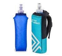 Gourde de running à main, avec poche pouvant contenir plusieurs accessoires (CB, Téléphone, Clés...) - 500ML