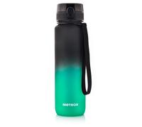 Gourde de sport METEOR - 1000 ml - filtre amovible - antidérapant - Noir/vert