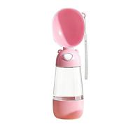 Gourde de Voyage personnalisée pour Chien - Gobelet Portable Eau et Nourriture étanche, Accessoire de Promenade et randonnée, Idéal en Cadeau (Rose)