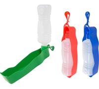 Gourde de voyage pour animaux domestiques 400ml Distributeur d'eau Bouteille d'eau Bol, couleur:bleu