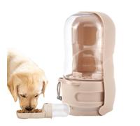 Gourde d'eau Chien avec conteneur Nourriture Filtre à Charbon Actif intégré | Accessoires pour chiens de petite taille Intégré boire manger promenade randonnée camping chats chiens Kaki Petit