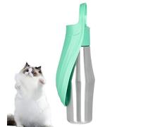 Gourde d'eau pour Chien en Promenade - Gourde de Voyage pour Chiot avec Bol Intégré - 750ml en Acier Inoxydable Distributeur Anti-Fuites pour Chiens et Chats en Voyage Camping Randonnée et