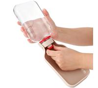 Gourde d'eau pour Chien,Gobelet Animalier À Compartiment Anti-Fuite,Distributeur d'eau pour Chiens avec Dragonne - pour Chiens de Petite Moyenne et Grande Taille Randonnée Bateau Cour et Jardin Plage