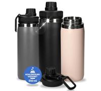 Gourde en acier inoxydable 550 ml « Stockholm » - Bouteille isotherme sous vide adaptée aux boissons gazeuses - Bouteille d'eau pour enfants et adultes en matériau sans BPA - Bouteille pour les