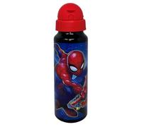 Gourde en aluminium avec paille Spiderman Marvel bouteille 550 ml accessoire pour enfants