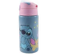 Gourde en aluminium Disney Lilo et Stitch Aliens avec paille et crochet, 500 ml. Numéro d'article : GIM55205248