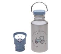 LÄSSIG Gourde en acier inoxydable pour enfants avec Sport Cup supplémentaire Anti-fuite/Bottle Stainless Steel Adventure Tractor