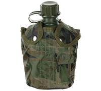 Gourde en plastique MFH US, 1 l, housse, sans BPA, woodland