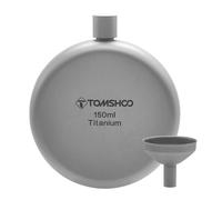 Gourde en titane, 150ml , portable, mini gourde ronde avec entonnoir de recharge, idéale pour le camping, le backpacking et le pique-nique