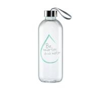 Gourde en verre, 1 litre, couvercle avec dragonne