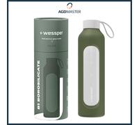 Gourde en verre Wessper, sans BPA, verre borosilicaté, housse de...