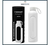 Gourde en verre Wessper, sans BPA, verre borosilicaté, housse de protection, ...