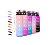 Gourde Enfant 500ml, Gourde avec Filtre, Bouteille de Motivation, Étanche & Réutilisable, Poignée de Transport, Facile à Nettoyer, Bouteille d'eau pour Voyage, Yoga, l'école, Cyclisme, Bureau