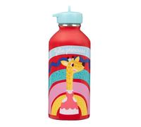Gourde enfant Acier inoxydable DRAEGER PARIS - Facile à nettoyer - gourde réutilisable - Idéale pour parc, école - Contenance 300ml - 17 cm x 6,5 cm - Rouge multicolore - Jolie princesse - Girafe