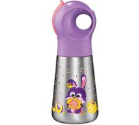 MAPED Picnik - Gourde Enfant Inox 350ml Lapin - Ouverture Facile - Étanche et Durable - Pipette et Paille Amovibles - Poignée Intégrée - Nettoyage Facile au Lave-Vaisselle, Violet
