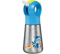 MAPED Picnik - Gourde Enfant Inox 350ml Raton Laveur - Ouverture Facile - Étanche et Durable - Pipette et Paille Amovibles - Poignée Intégrée - Nettoyage Facile au Lave-Vaisselle